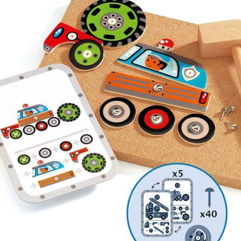Djeco Vehicles Tap Tap Motor Skills Developmental Game 4yrs+