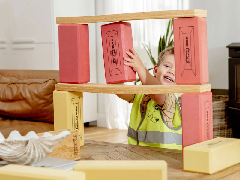 Planx Realistic Looking Wooden Planks 5pc by KICKBrick Construction Toys Best Seller Soft Play Equipment 3yrs+ (Bulky Shipping)