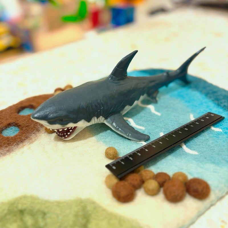 Great White Shark Soft Replica Figurine Ocean Series by Recur Toys 3yrs+