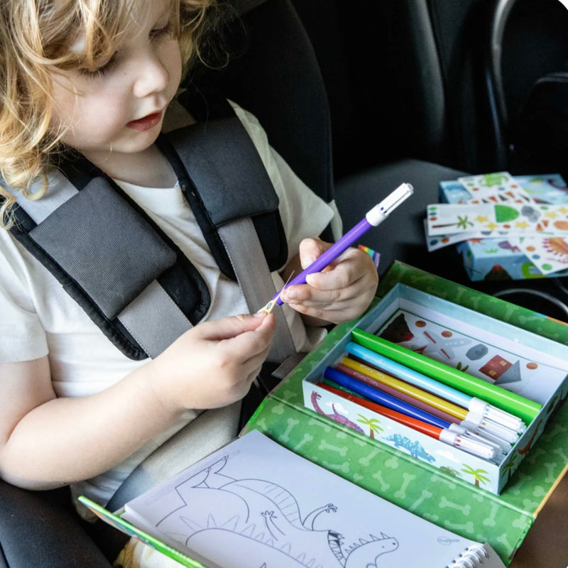 Tiger Tribe Colouring Set Dinosaurs Activity Book Art and Craft for kids Dinosaur and Dragon Theme 4yrs+