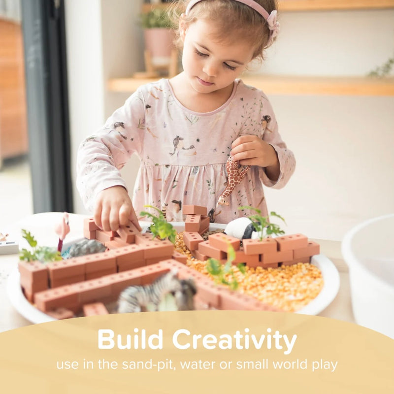 Inspire My Play Silicone Mini Bricks 25pcs Set Construction 2yrs+