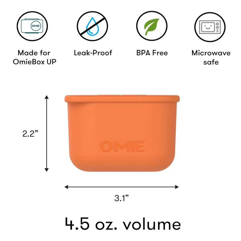 OMIEBOX Up Silicone Dip Containers 2pc 135ml 2 Colours Kids Lunchbox