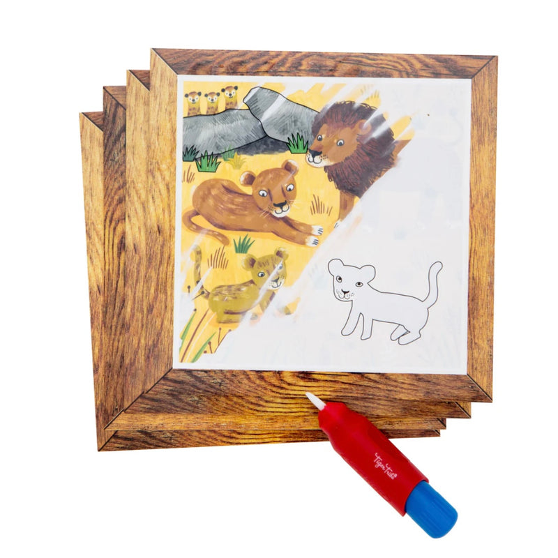 Tiger Tribe Magic Water Painting World Safari Adventures Art and Craft for kids 12m+