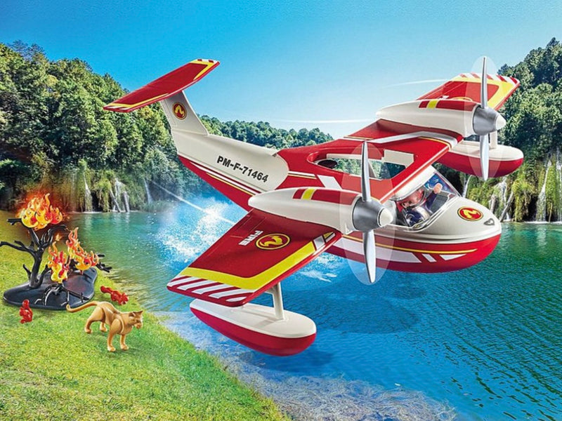 Playmobil Action Heroes Firefighting Plane with Extinguishing Toy Plane 4yrs+