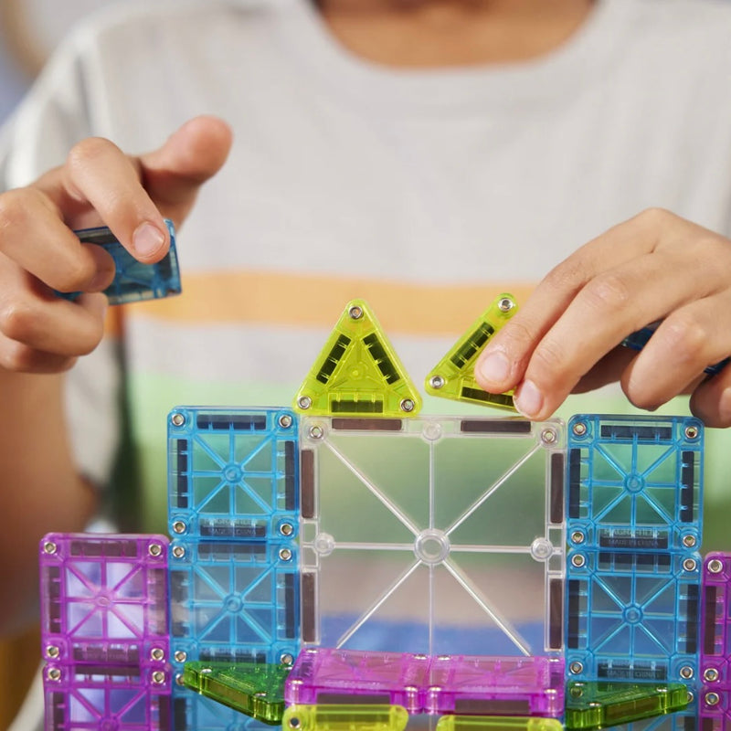 Magna Tiles MicroMAGS Deluxe Mini Travel Set 55pcs Travel Toys Best Seller 3yrs+