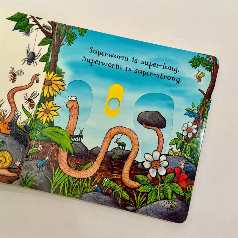 Slide and Spin Superworm (Board Book) by Julia Donaldson Kids Picture Book