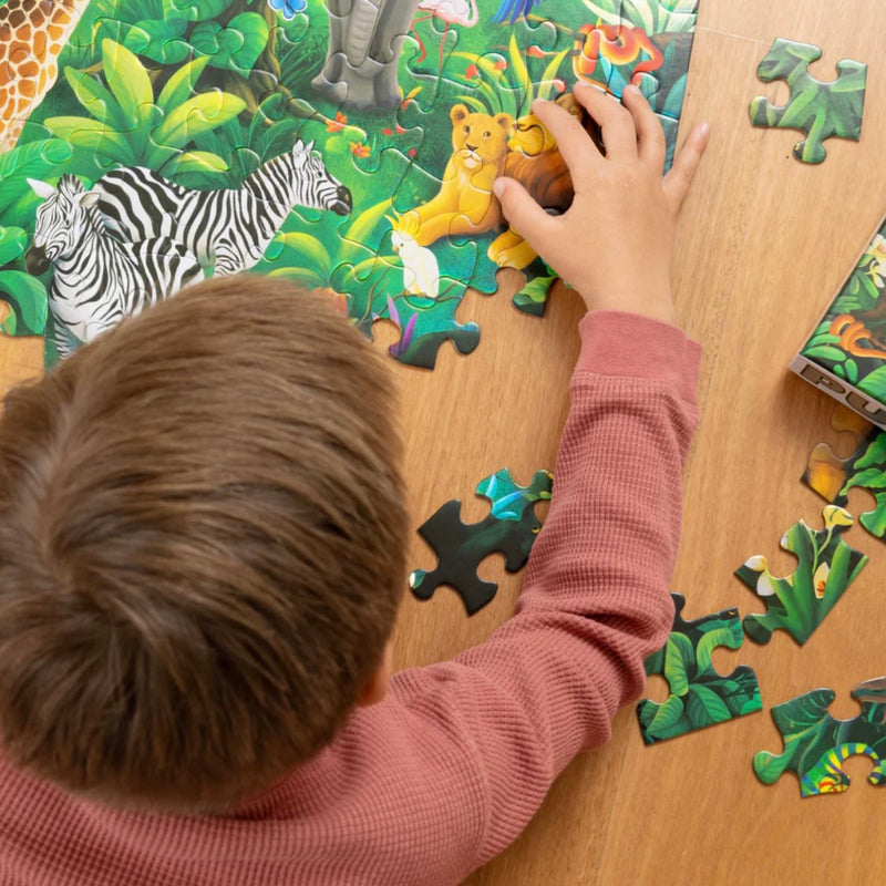 Crocodile Creek Holographic Jigsaw Puzzle 100pc Jungle Paradise 5yrs+