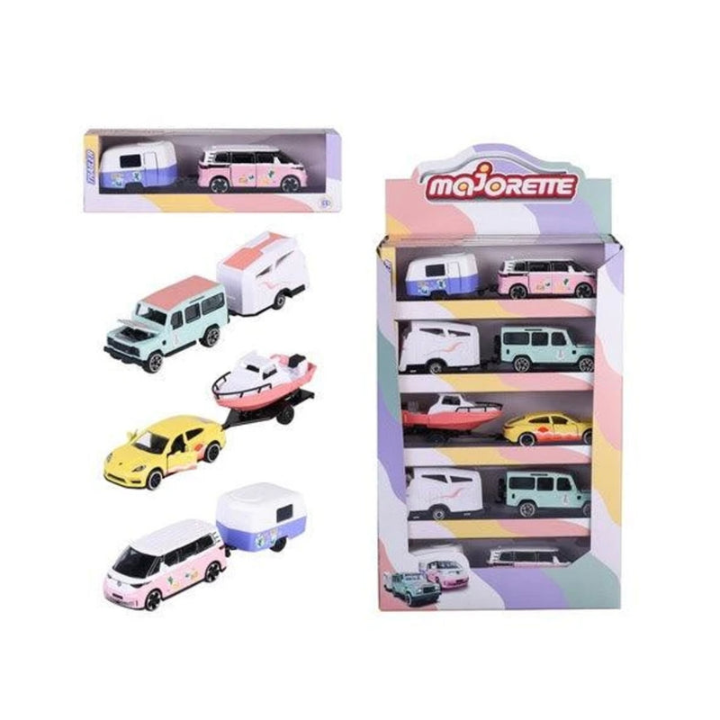 Majorette Pink Drivez Adventures Trailer Series 1pc 3 Designs Metal Travel Toys Car Gift Idea for 3yrs+