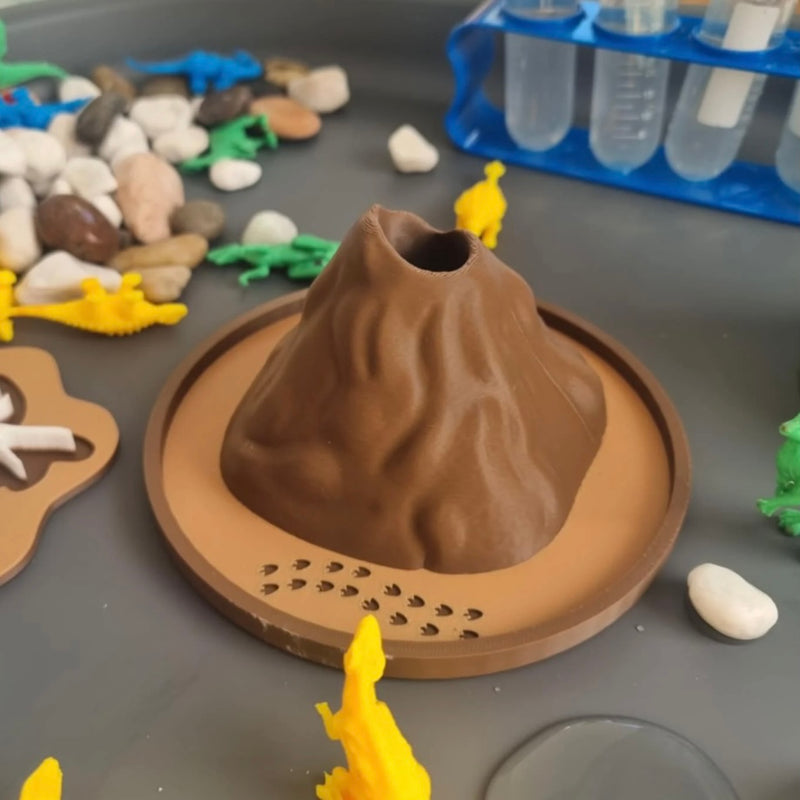 Play Volcano Eco Play Tray by Naturally Playful Nature Play Tools Sensory Toys Dinosaur Toys Early Science Toys 3yrs+