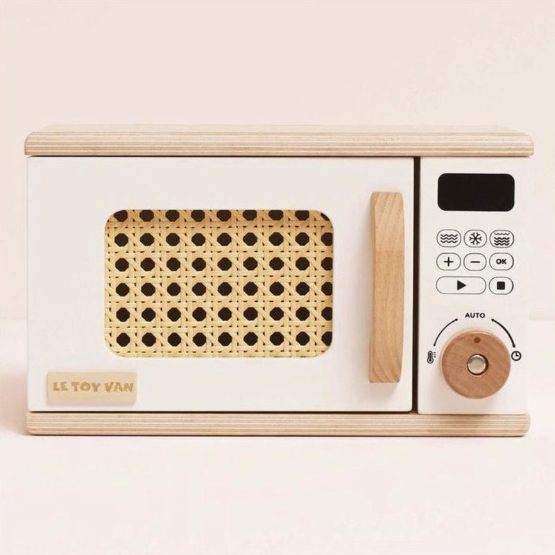 Le Toy Van Wooden Microwave Set Pretend & Imaginative Play Kitchen 3yrs+