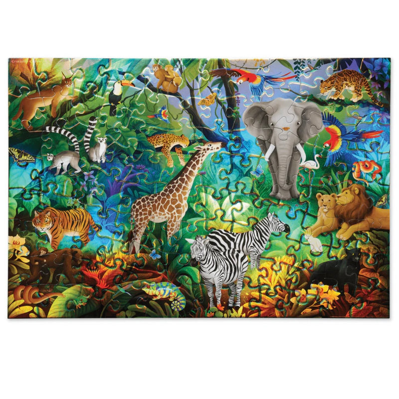 Crocodile Creek Holographic Jigsaw Puzzle 100pc Jungle Paradise 5yrs+