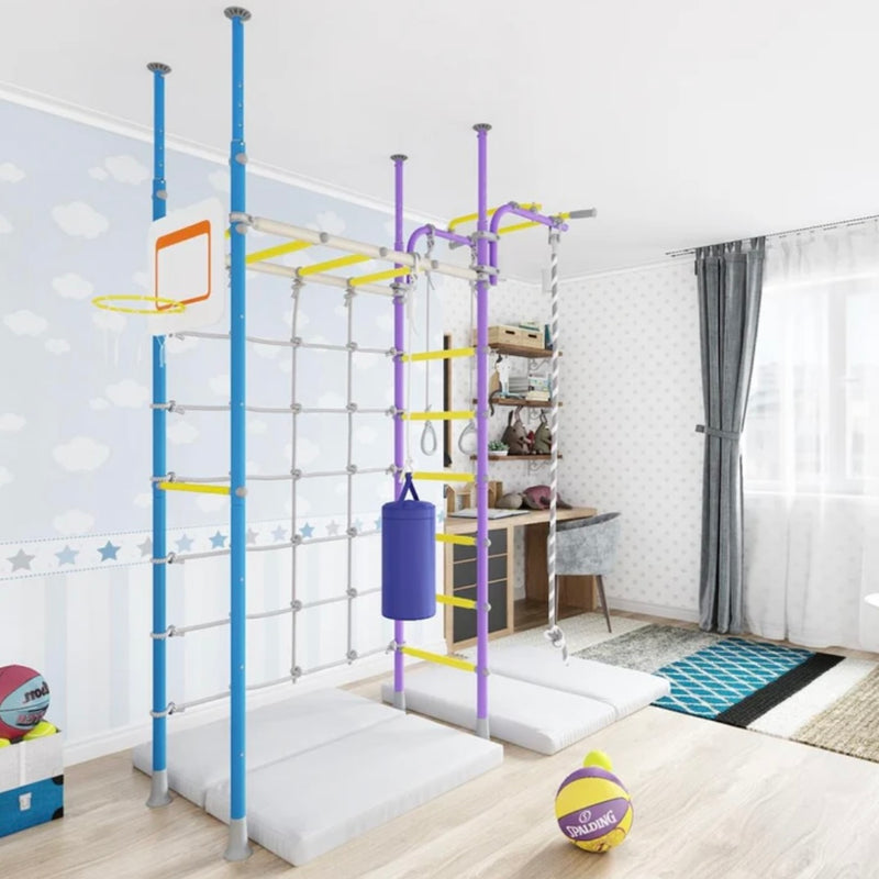 Swedish Home Play Gym Set - No Drilling Needed! 3yrs+