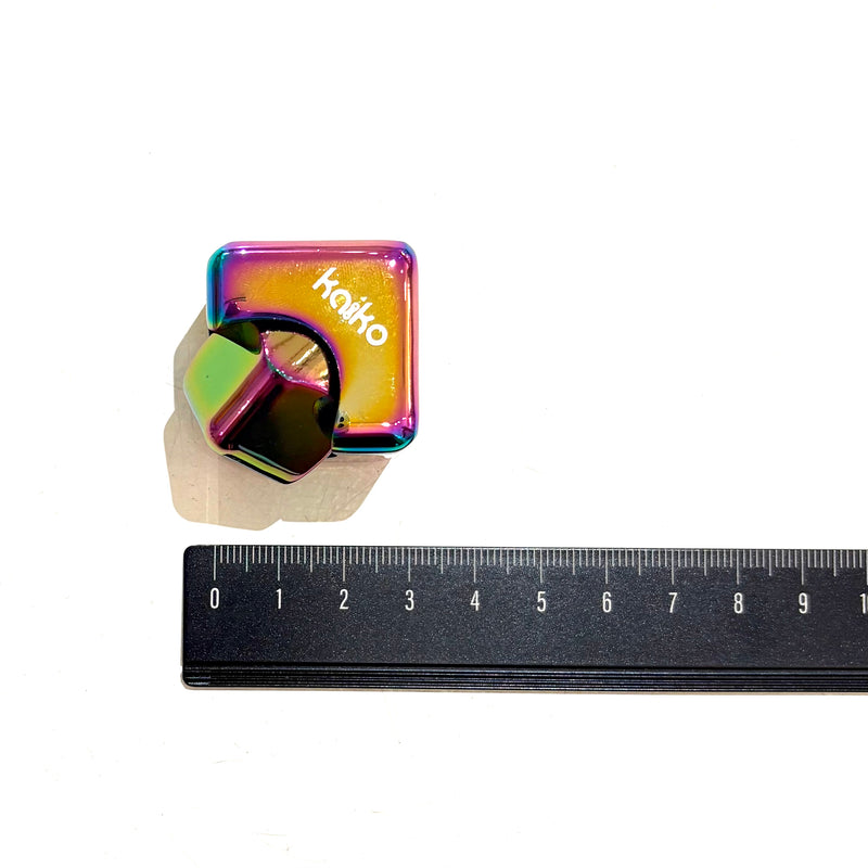 Kaiko Fidgets Square Spinning Cube Oil Slick Travel Fidget Toys Sensory Toys 3yrs+