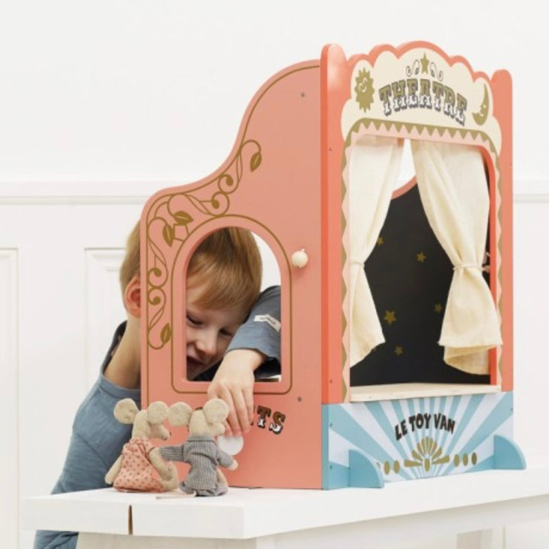 Tabletop Puppet Wooden Theatre Imaginative Pretend Play by Le Toy Van  Gift Idea for 3yrs+ (Bulky Item)