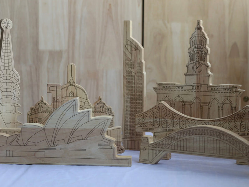 QToys Australian Landmark Set of 8 Australian Toys for Preschoolers 3yrs+