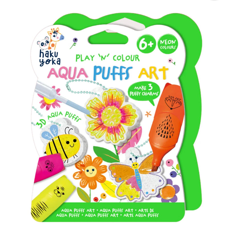 Haku Yoka Play 'N' Colour Garden Aqua Puffs Neon Colours Art and Craft for Kids 6yrs+