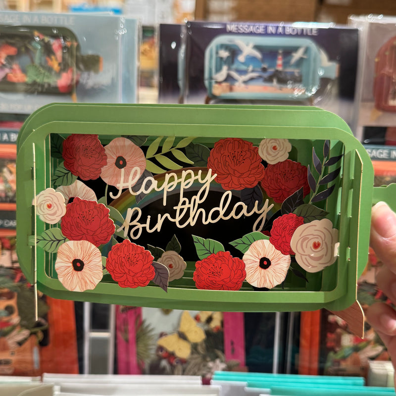 Birthday Flowers 3D Pop Up Greeting Card by Alljoy Design Birthday card