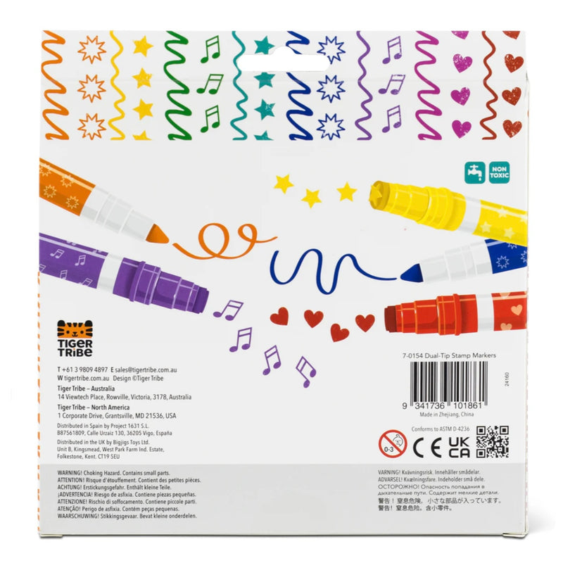 Tiger Tribe Dual-Tip Stamp Markers Arts and Craft for Kids 3yrs+