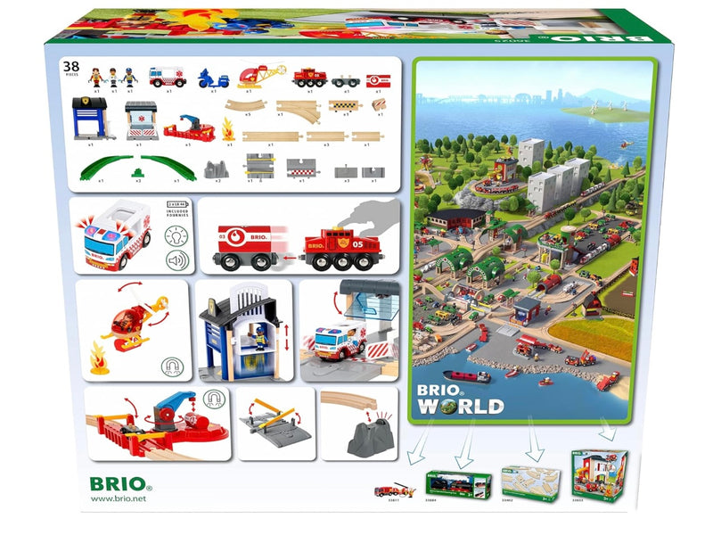 BRIO Rescue Team Train 44pcs Large Set 3yrs+