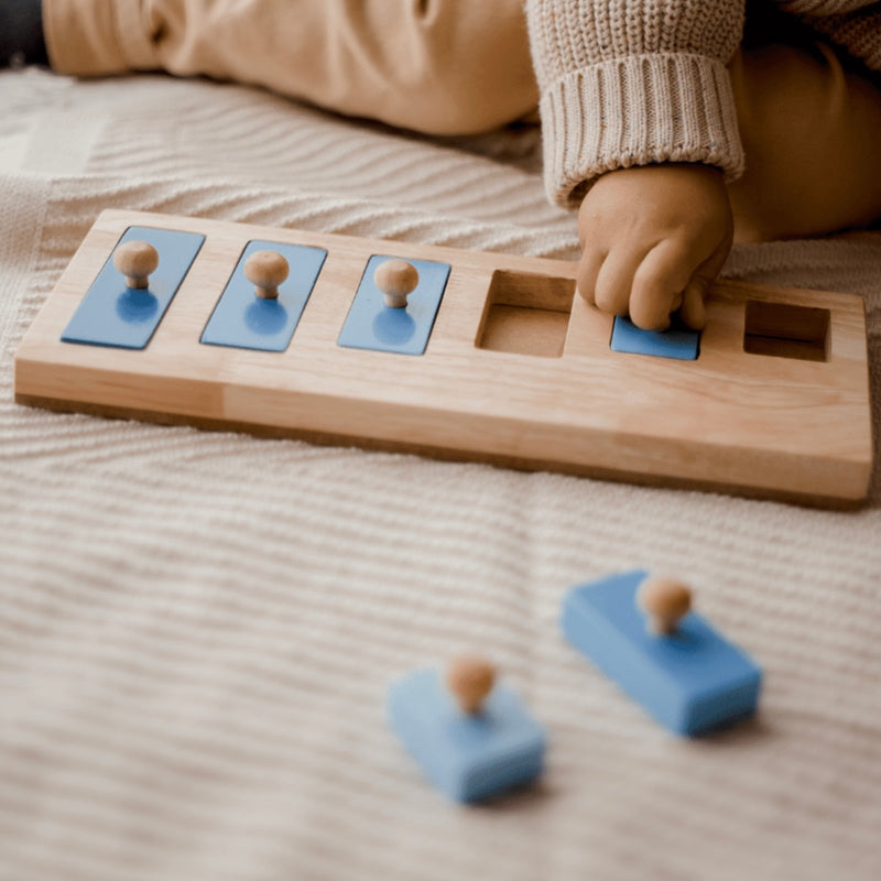 Qtoys Short-Tall Knob Puzzle Cognitive Developmental Toys for Toddlers 2yrs+