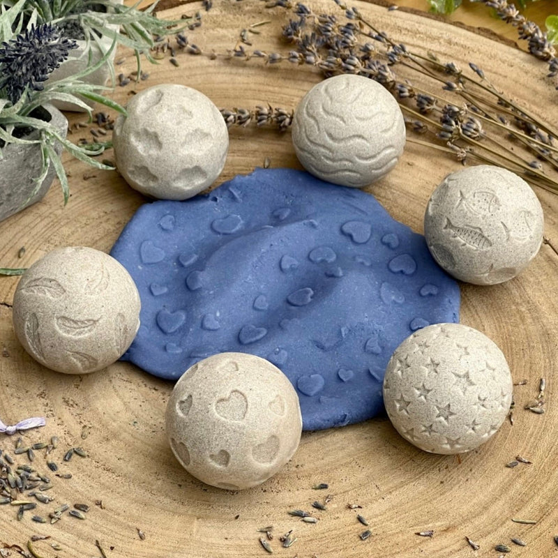 Yellow Door Roll Around Feel Calm Sensory Stone Rollers Set of 6 Art and Craft for Kids Playdough Sand Sensory Toys 2yrs+