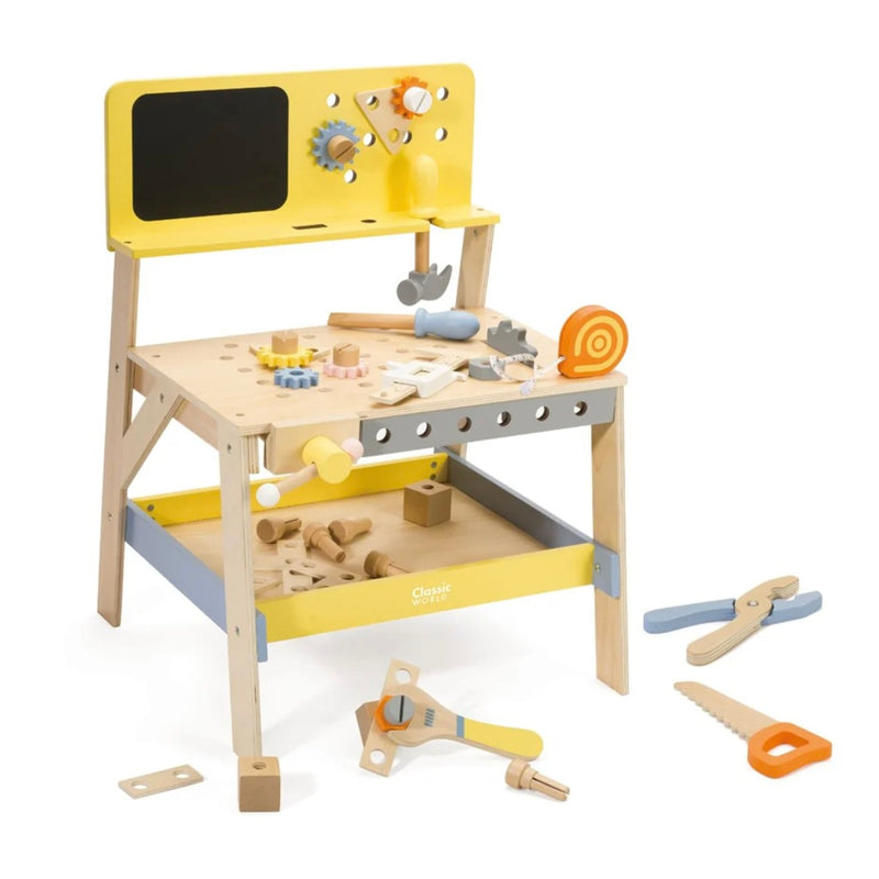 Classic World Wooden Modern Tool Bench Skills Developmental Toys for Toddlers 3yrs+