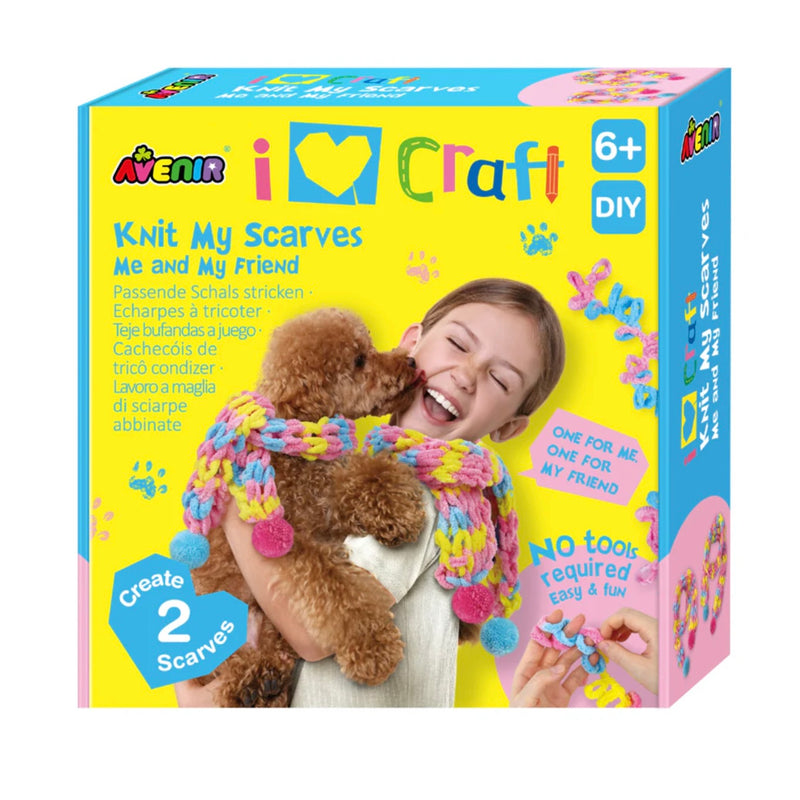 Avenir Knit My Scarves Me and My Friend DIY Kit Art and Craft for Kids 6yrs+