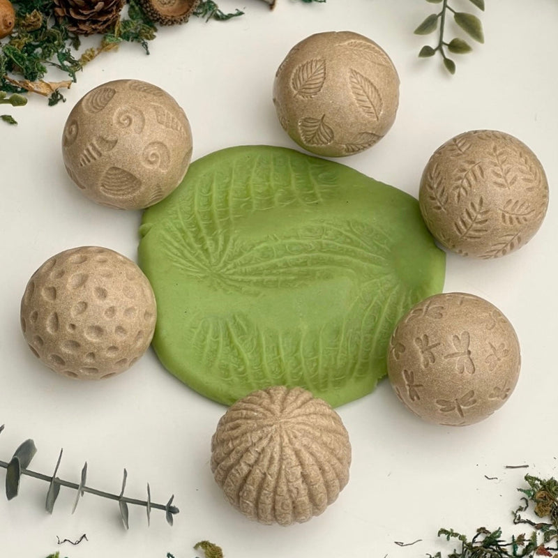 Yellow Door Roll Around Nature Sensory Stones Set of 6 Art and Craft for Kids Playdough Sand Sensory Toys 2yrs+