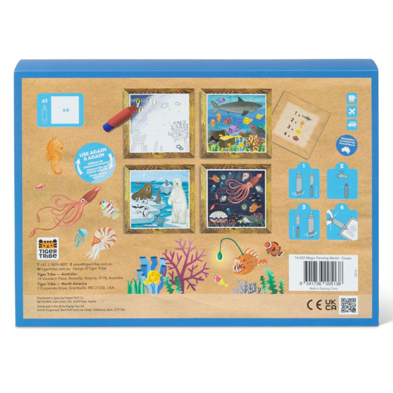 Tiger Tribe Magic Water Painting World Ocean Art and Craft for kids 12m+