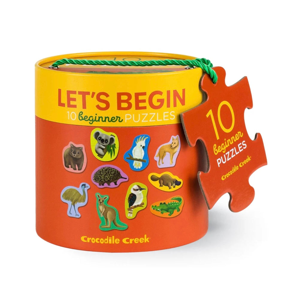 Crocodile Creek Let's Begin Aussie Animals 10 Beginner 2pc Jigsaw
