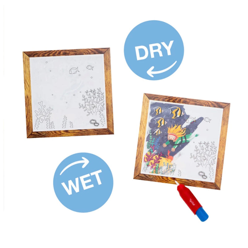Tiger Tribe Magic Water Painting World Ocean Art and Craft for kids 12m+