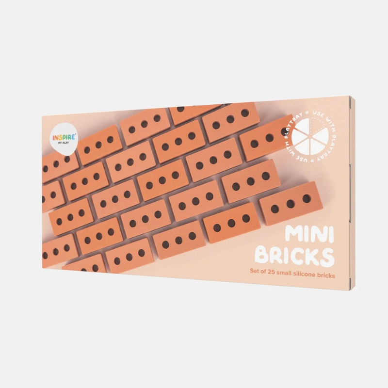 Inspire My Play Silicone Mini Bricks 25pcs Set Construction 2yrs+