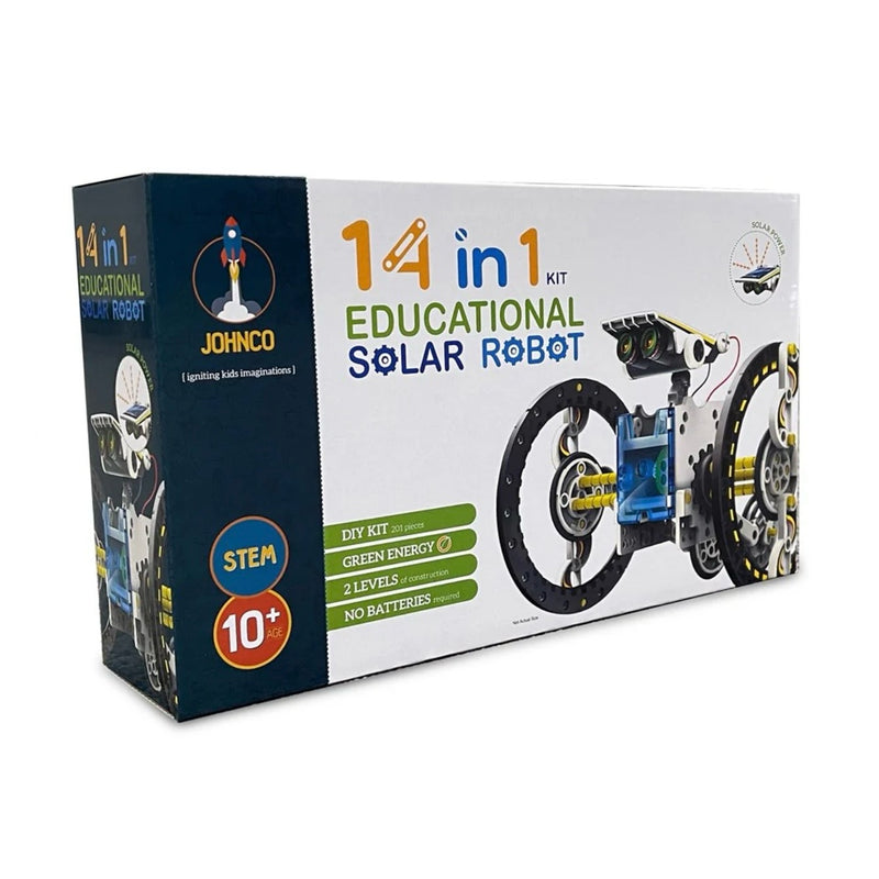 Johnco 14 in 1 Educational Solar Robot STEM Science Activities 10yrs+