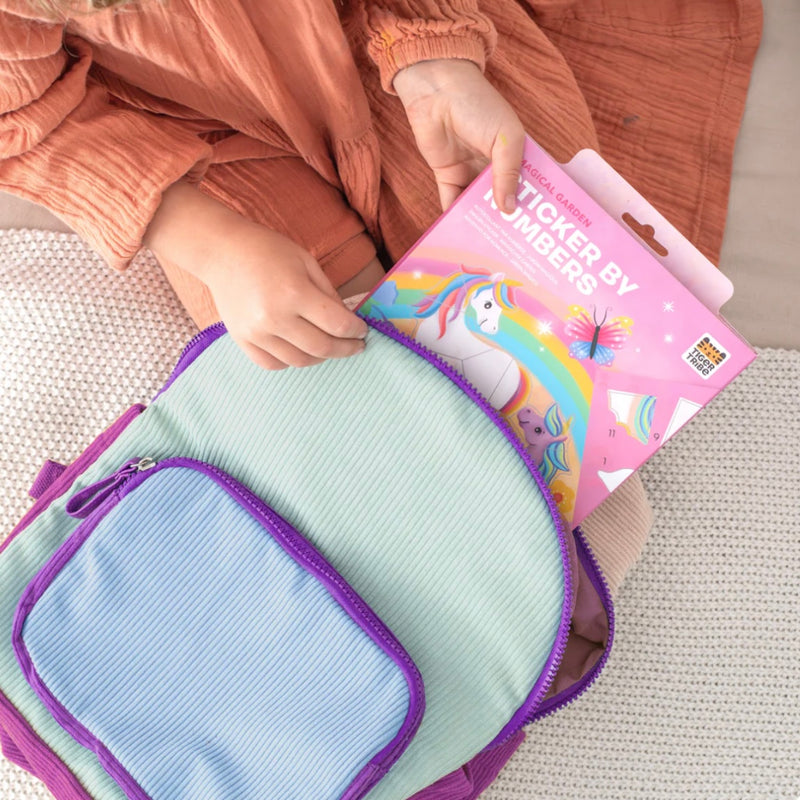 Tiger Tribe Magical Garden Sticker by Numbers Arts and Craft for Kids Fairy Unicorn and Castle Theme 4yrs+