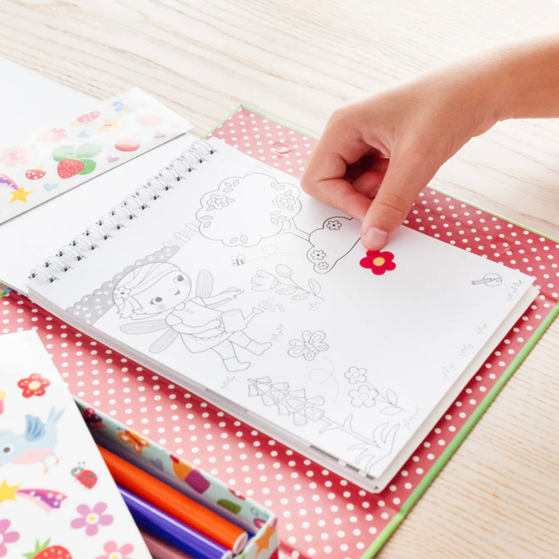 Tiger Tribe Colouring Set Forest Fairies Activity Book Art and Craft for kids Fairy Unicorn and Castle Theme 4yrs+