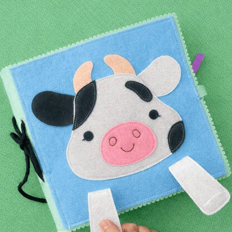 Wondertivity Farmyard Fun Busy Book Fabric Activity Book Kids Travel Toys 3yrs+