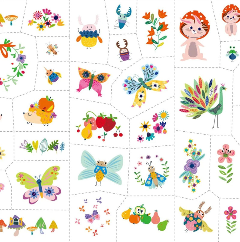 Avenir Fantasy Garden World Face Stickers and Tattoos Makeup Art and Craft for Kids Unicorn and Castle Theme 3yrs+