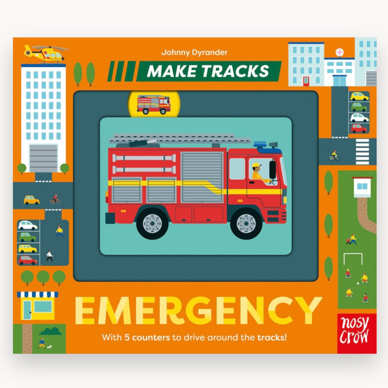Make Tracks Emergency (Board Book) by Johnny Dyrander Kids Picture Book