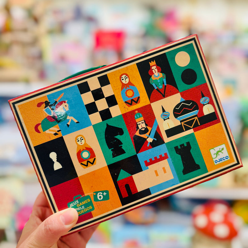 Djeco Chess and Checkers Board Game STEM Strategy Games 6yrs+