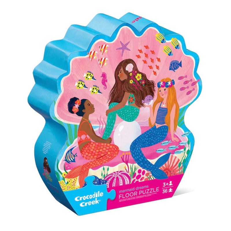 Crocodile Creek Classic Jigsaw Floor Puzzle 36pc Mermaid Dreams Cognitive Developmental Toys for Preschoolers 3yrs+