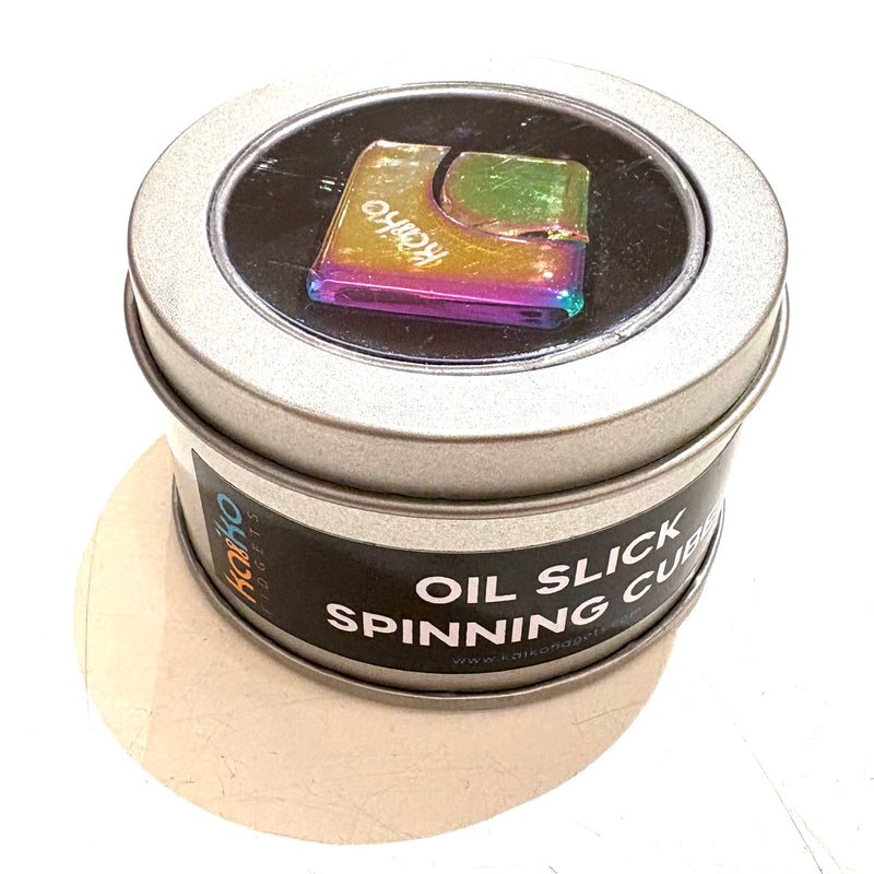 Kaiko Fidgets Square Spinning Cube Oil Slick Travel Fidget Toys Sensory Toys 3yrs+