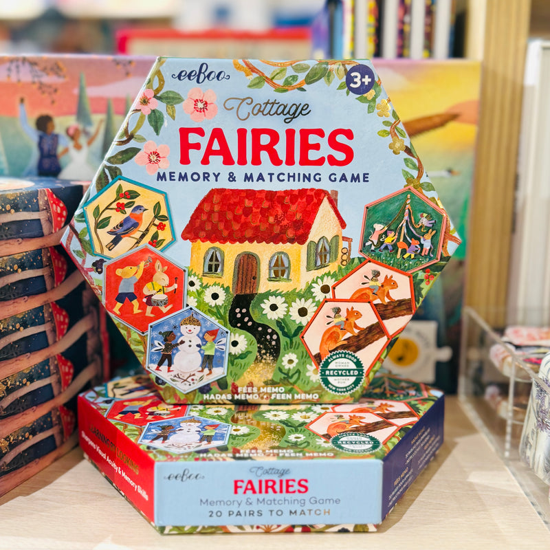 eeBoo Memory & Matching Game Cottage Fairies Cognitive Developmental Games for Preschoolers Fairy Unicorn and Castle Theme 3yrs+