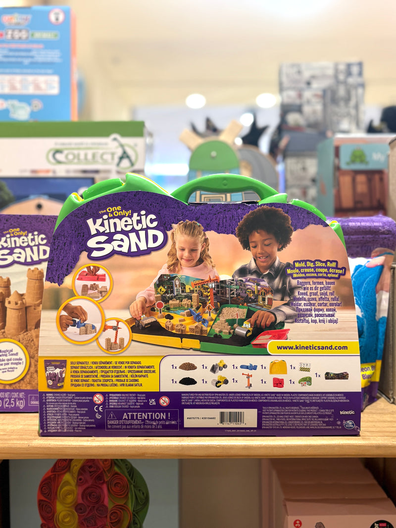 Kinetic Sand Construction Zone with Built-In Sandbox Sensory Toys for 3yrs+