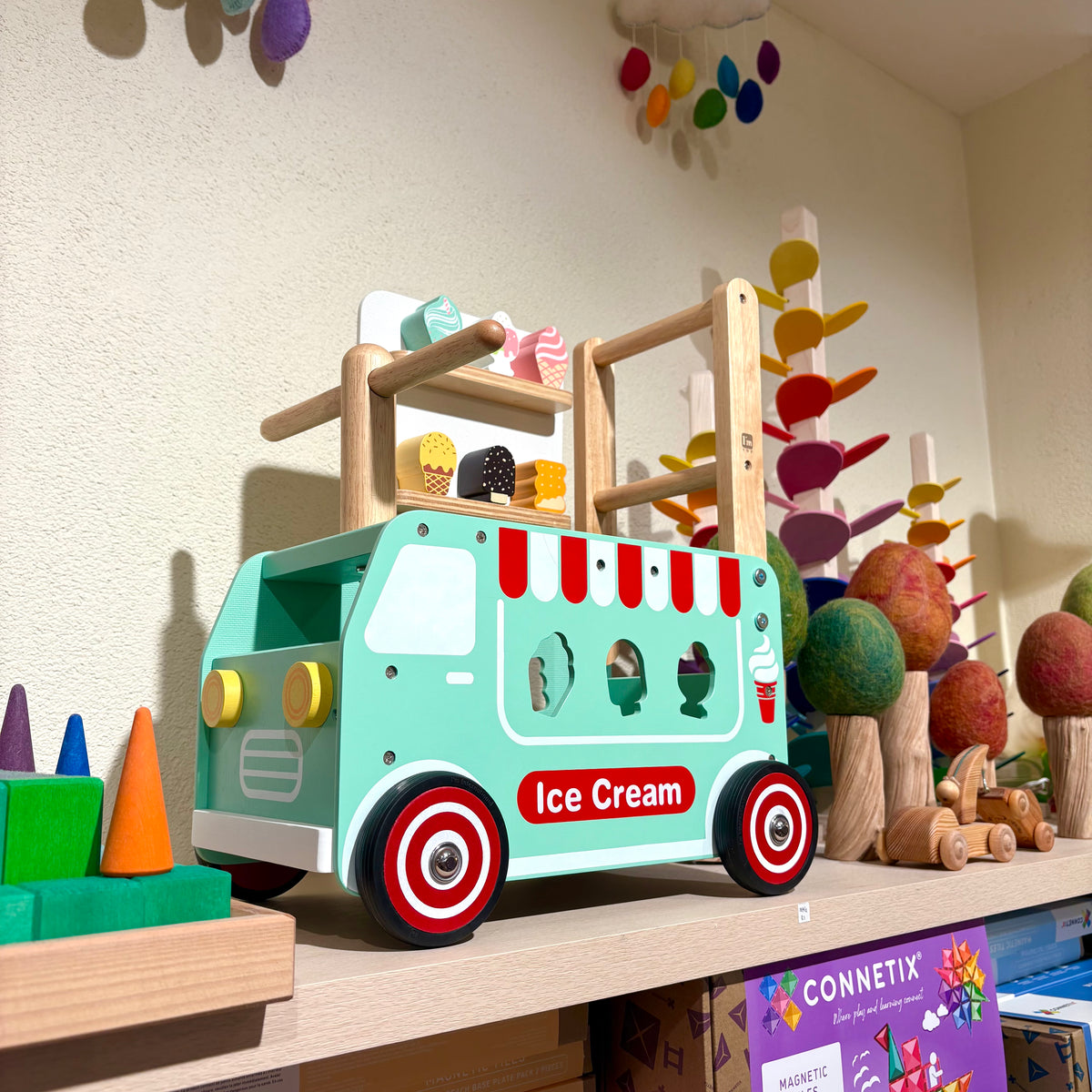 Kids Ride on Toys I'm Toy Walk and Ride Ice Cream Truck Baby Walker De ...