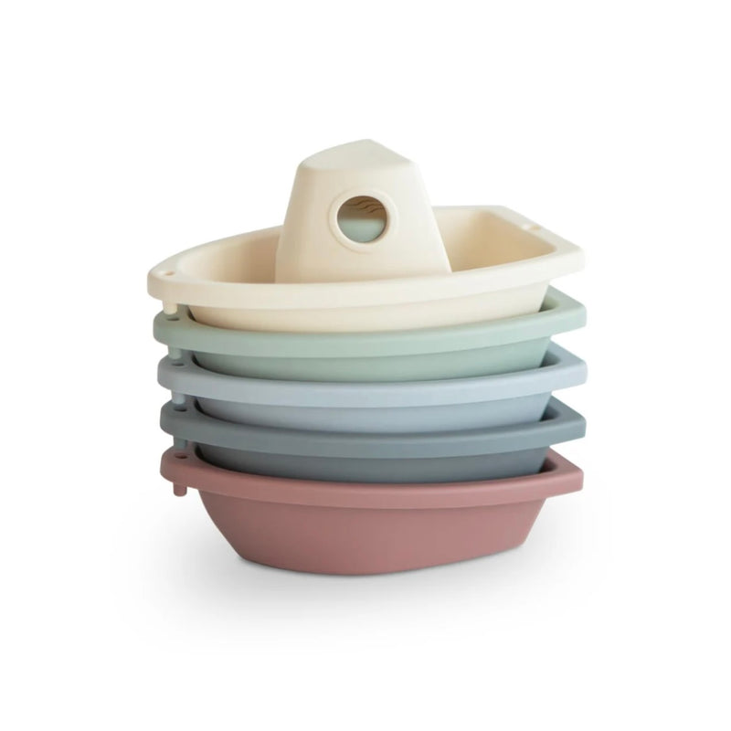 Mushie Bath Boats Original Set of 5 Baby Bath Toys Baby Toys 10m+