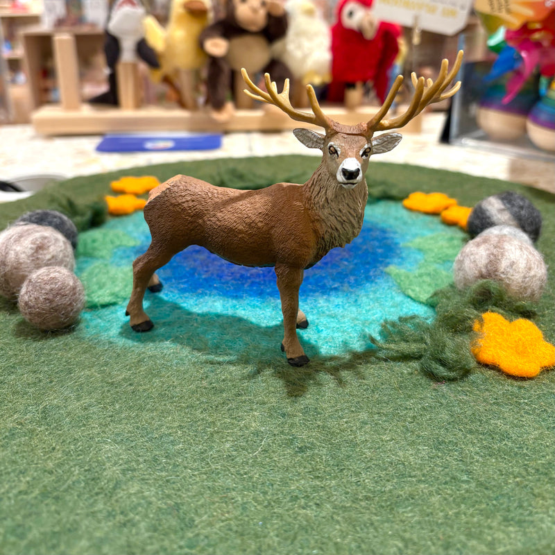 Red Deer Stag Figurine by Safari Ltd Large Woodland Collection Animal Figurines 3yrs+