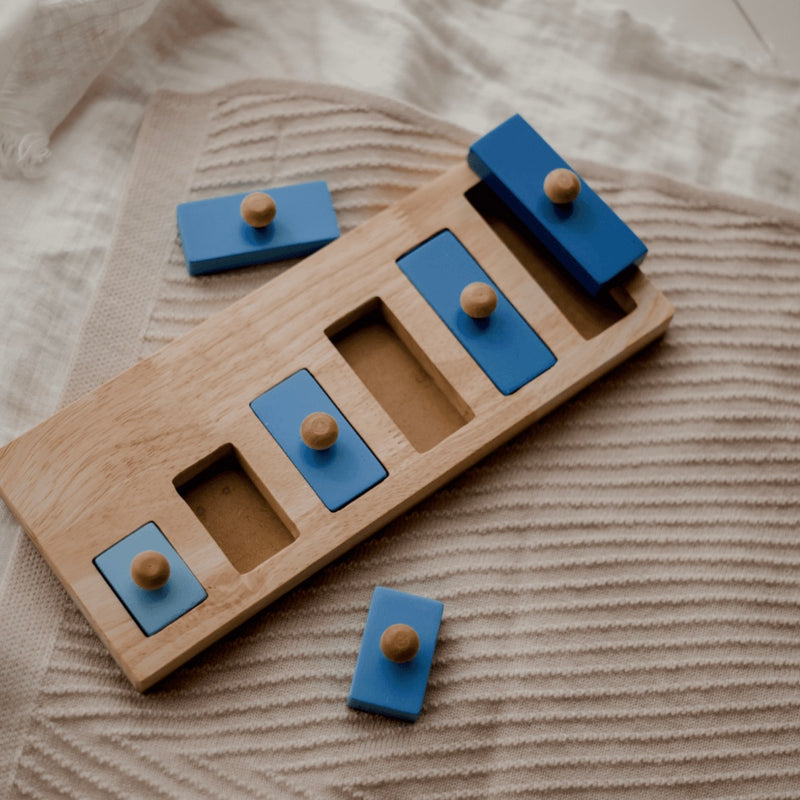 Qtoys Short-Tall Knob Puzzle Cognitive Developmental Toys for Toddlers 2yrs+