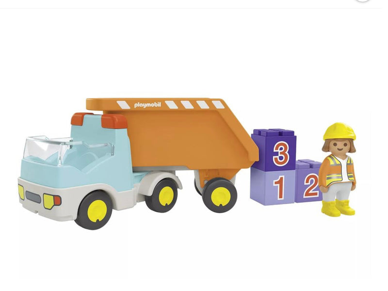 Playmobil Junior Dump Truck Toy Car Toddlers Gift Idea 12m+