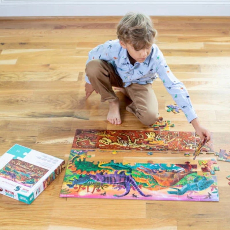 Crocodile Creek Jigsaw Puzzle Above & Below 48pcs Dinosaur World Dinosaur Toys Dinosaur and Dragon Theme 4yrs+