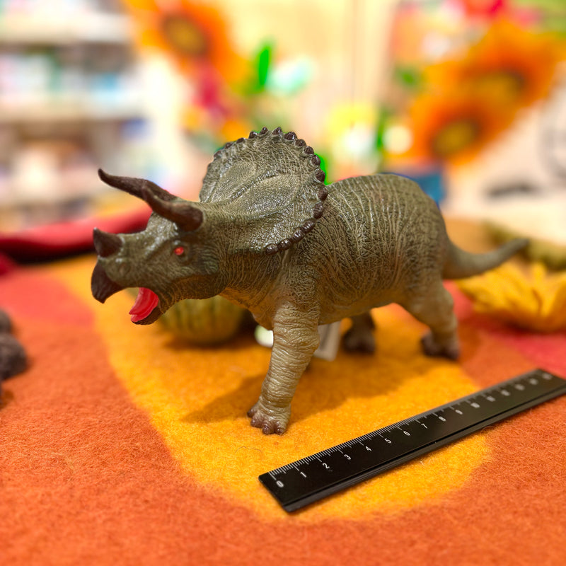 Triceratops Soft Replica Figurine Prehistoric Series by Recur Toys Dinosaur and Dragon Theme 3yrs+